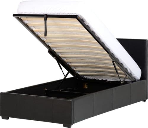 Rubix Single Storage Bed Black