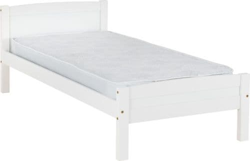 Rume White Single Bed