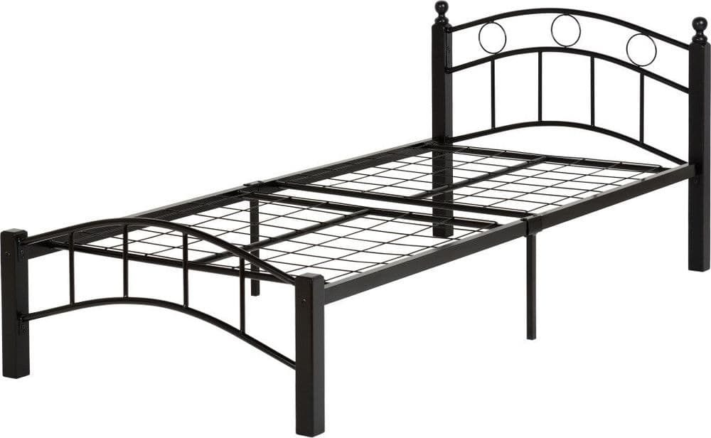 Siya Black Single Bed