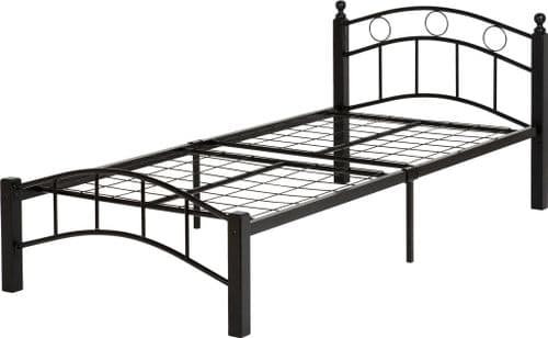 Siya Black Single Bed