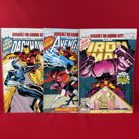 Assault on Armor City - Set of 3 Comics - Darkhawk/West Coast Avengers/Iron Man