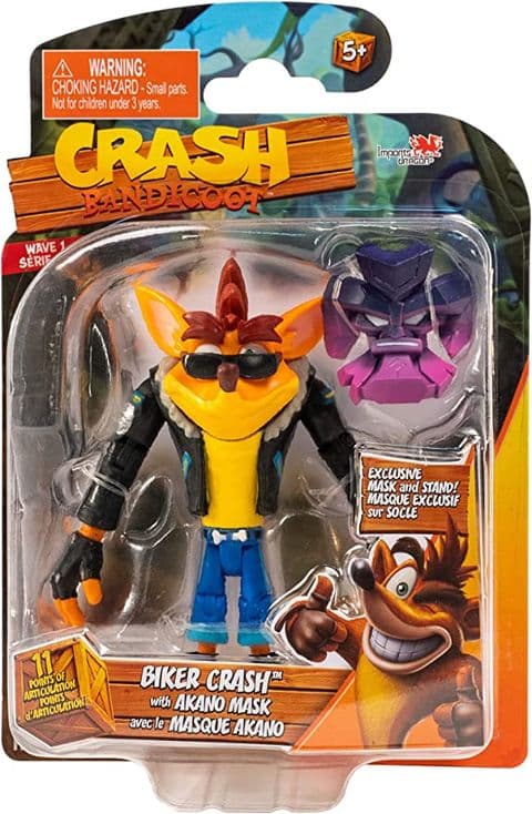 Crash Bandicoot: Biker Crash with Akano Mask - Action Figure
