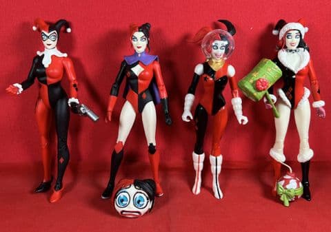 DC Designer Series Amanda Connor: Set of 4 Harley Quinn - Loose Action Figures
