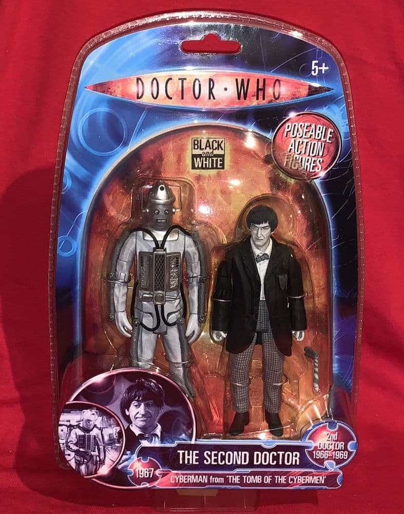 Doctor Who Classic Series The Second Doctor Cyberman The Tomb of the Cybermen B W Action Figure