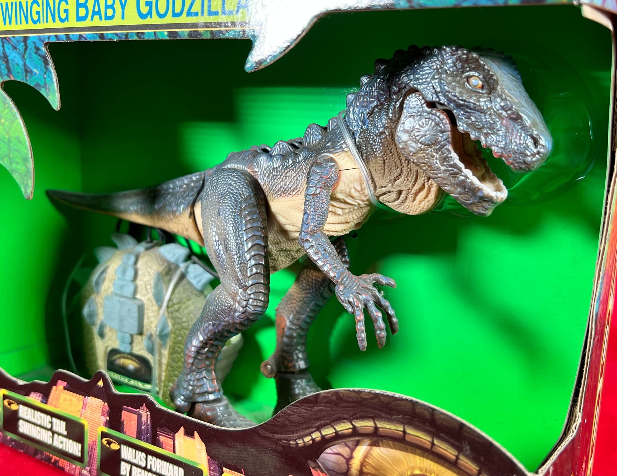 Godzilla Remote Control Tail Swinging Baby Godzilla - Complete & Boxed