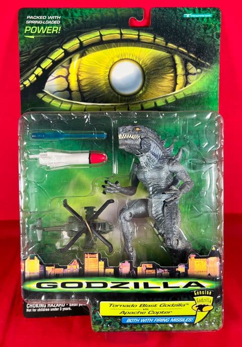 Godzilla: Tornado Blast Godzilla Vs Apache Copter - Action Figure - Sealed on Card