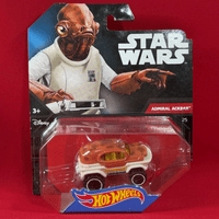 HotWheels Character Cars - Star Wars: Admiral Ackbar - Sealed on Card