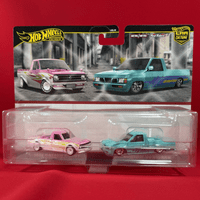 HotWheels Premium: Car Culture 2-Pack - 1975 Datsun Sunny Truck & Custom '93 Nissan Hardybody