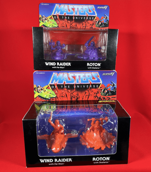 Masters of the Universe/M.U.S.C.L.E.: Wind Raider & Roton - Purple & Orange Variants! - Both Sealed