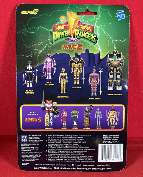 Mighty Morphin Power Rangers Scorpina - ReAction Figure - Sealed on Card