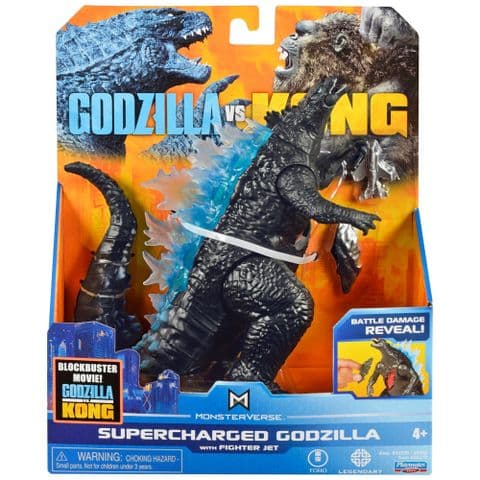 MonsterVerse Godzilla Vs Kong: Supercharged Godzilla with Fighter Jet - Action Figure