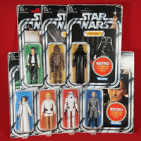 Star Wars Retro Collection A New Hope Wave 1 - Complete Set of 7 - Sealed on Cards