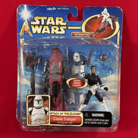 Star Wars Saga AOTC: Clone Trooper & Speeder Bike - Damaged Packaging