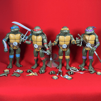 Teenage Mutant Ninja Turtles: All 4 Turtles Full Set (V1) - Complete Loose Action Figures