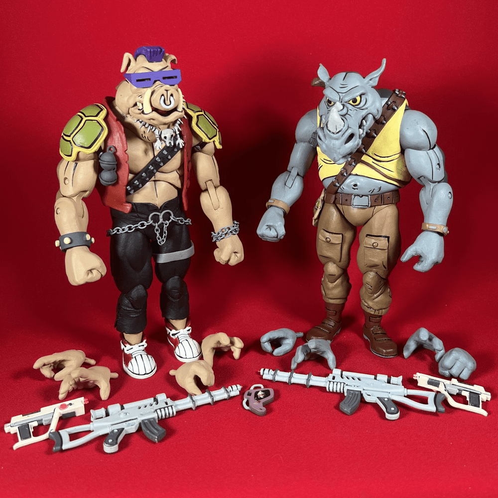 Teenage Mutant Ninja Turtles Bebop & Rocksteady - Complete Loose Action Figure