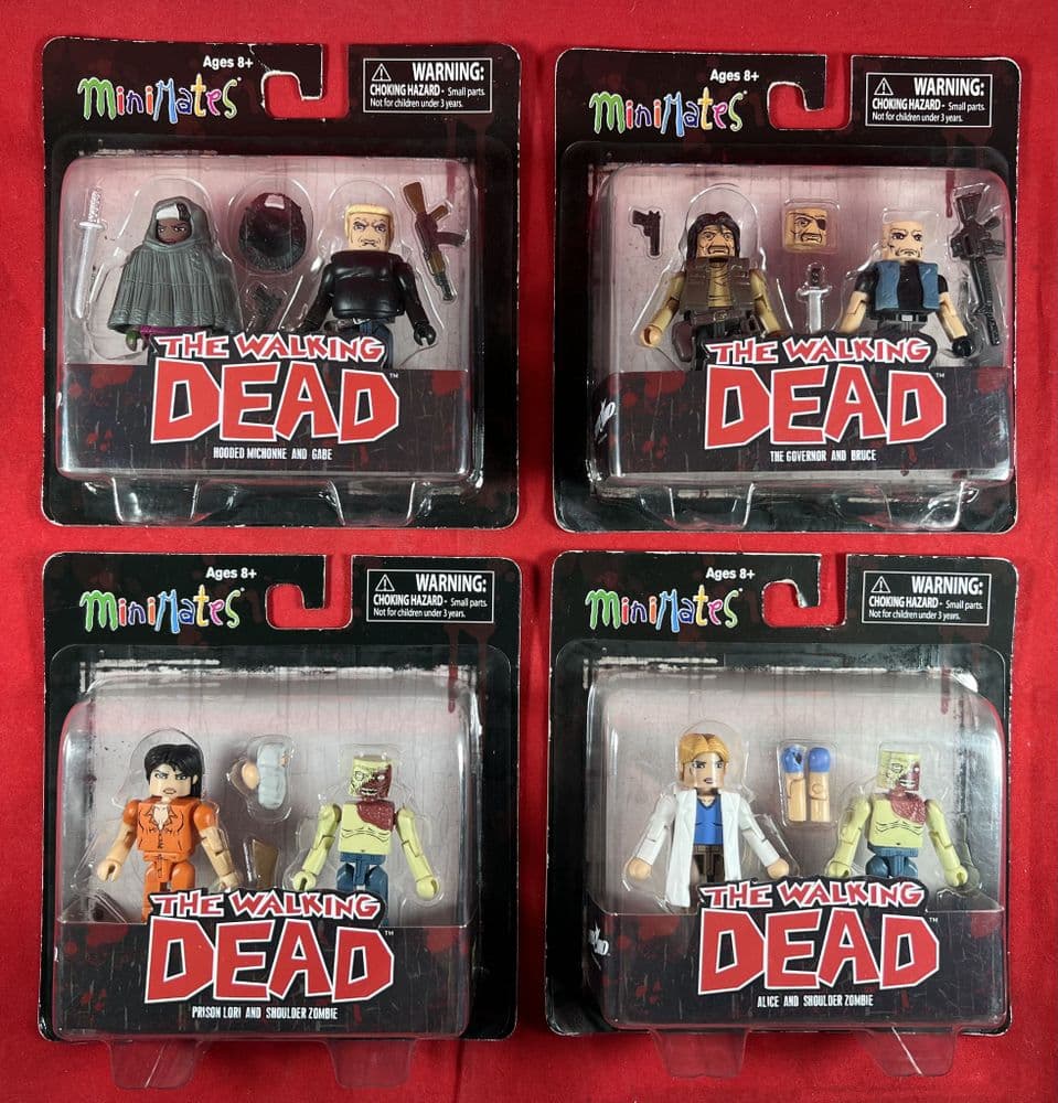 The Walking Dead - Mini-Mates Series 4 - Complete Set of 4 Mini-Mates ...