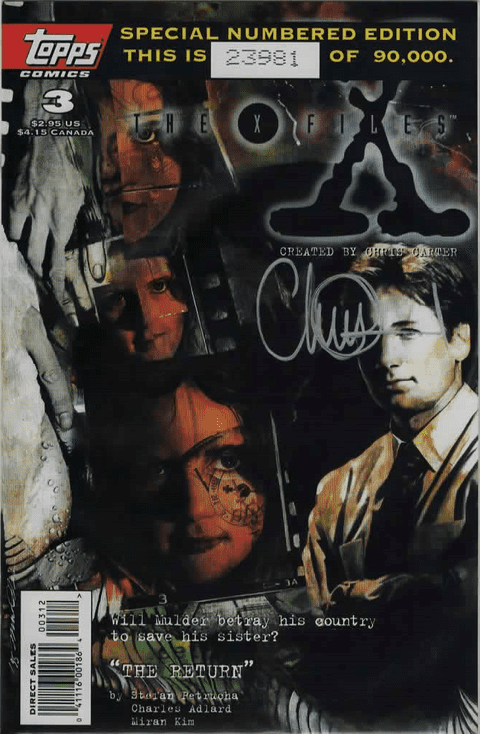 The X-Files #3 - Special Numbered Edition - SIGNED By Charles 'Charlie' Adlard (Artist)