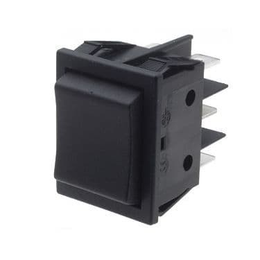 Black Rocker Switch 16A 22mm x 30mm Changeover Version DPDT GU54 ...