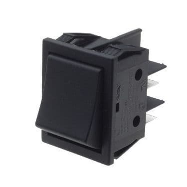 Black Rocker Switch 22mm x 30mm Momentary On-Off DPST (N81JZ) B417C1100000
