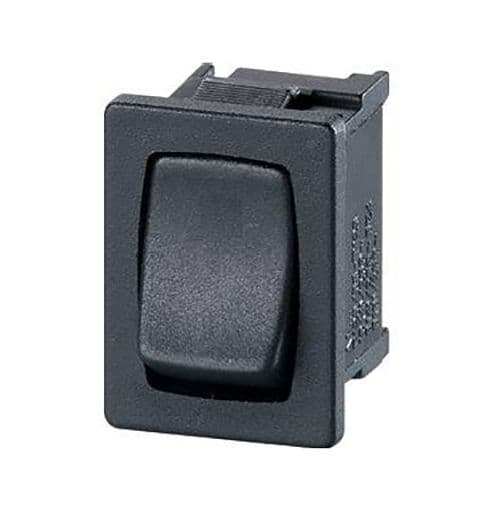 Black Slim Rocker Switch DPST 13mm x 19mm RD19 A81231100000