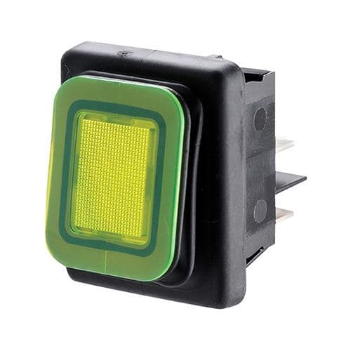 Dust & Splash Proof Rocker Switch DPST On-Off 22mm x 30mm (N33BQ) B4MASK48N1V000