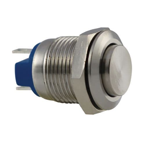Stainless Steel 12mm IP67 Anti-Vandal Switch, Momentary (A08YT) AB-AV-1214