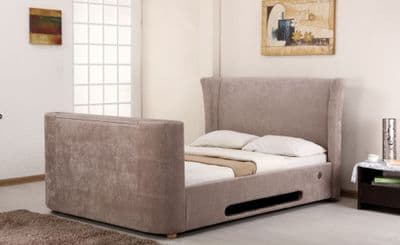 Artisan Mink Fabric Electric  Double 4ft6 Tv Bed