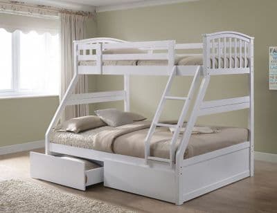 Artisan White Three Sleeper Bunk Bed