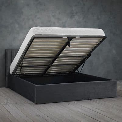 Belinda End Lift Silver Grey Ottoman 5ft Kingsize Bedframe