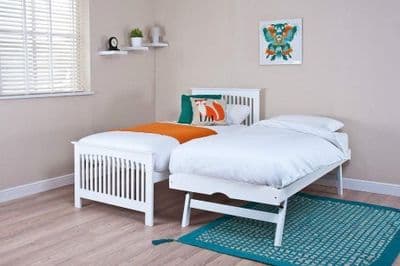 Buyingbeds Toronto White Wooden Guest Bed with Trundle
