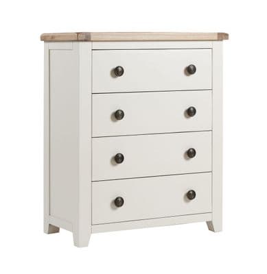 Crowther Maine Cream & Oak 4 Drawer Chest
