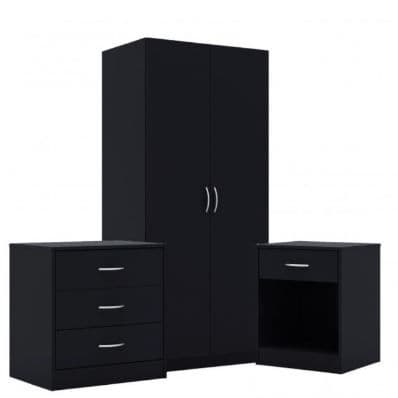 Delta 3 Piece Bedroom Set Black