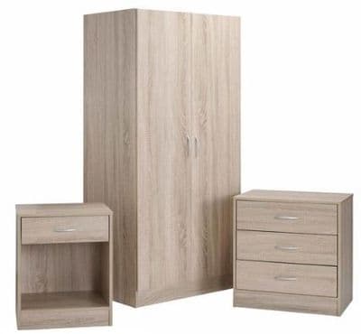 Delta 3 Piece Bedroom Set Oak