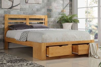 Flintshire Bretton Oak Double 4ft6 2 Drawer Bedframe