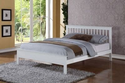 Flintshire Pentre White Kingsize 5'0 Bedframe