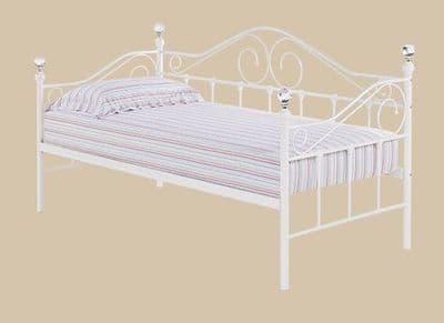 Florrie White Gloss Single Day Bed