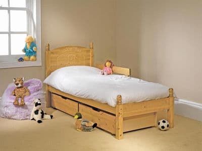 Frendship Mill Teddy Personalised (add your Childs name) Single 3ft Wooden Bed
