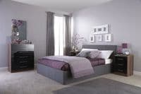 GFW Ascot Grey Fabric Ottoman Kingsize 5ft Bedframe