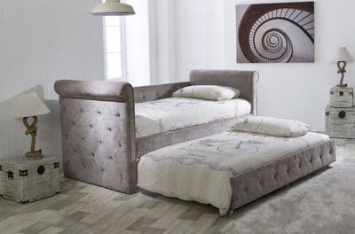 Limelight Beds Zodiac Mink Fabric Single Day Bed - with Trundle
