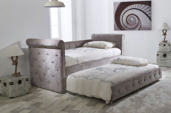 Limelight Beds Zodiac Mink Fabric Single Day Bed - with Trundle