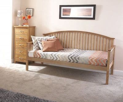 Madrid Natural Oak Wooden Day Bed