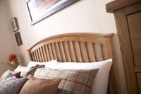 Madrid Oak Wooden Double 4ft6 Ottoman Bedframe