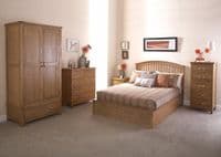 Madrid Oak Wooden Kingsize 5ft Ottoman Bedframe
