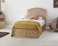 Madrid Oak Wooden Single 3'0 Ottoman Bedframe
