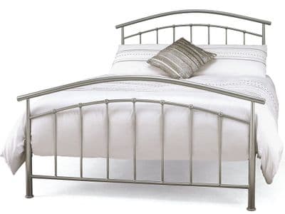 Mercury Silver Metal Bedframe