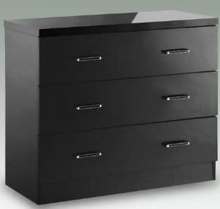 Novello 3 Drawer Chest Black