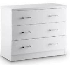 Novello 3 Drawer Chest White
