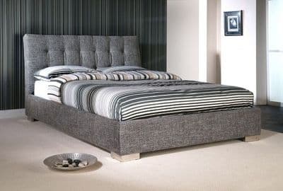 Ophelia Grey Fabric Double 4ft6 Bedframe