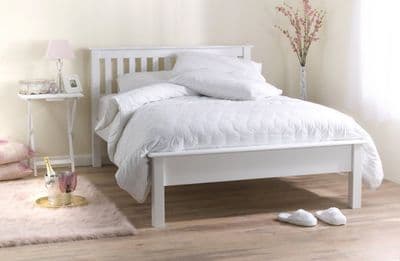 Shaker White Wooden Bedframe