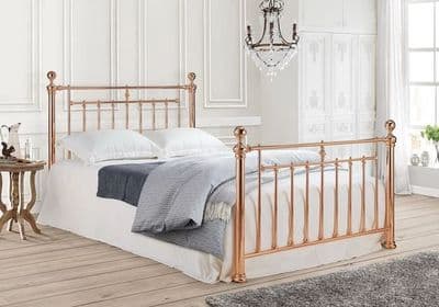 Time Living Alexander Double 4'6 Metal Rose Gold Bedframe